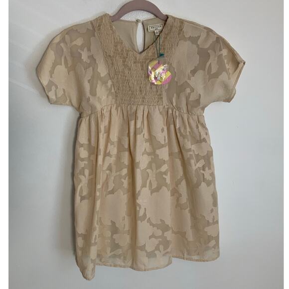Hayden Panel Smocked Floral Dress Ivory NWT size small - Picture 4 of 7